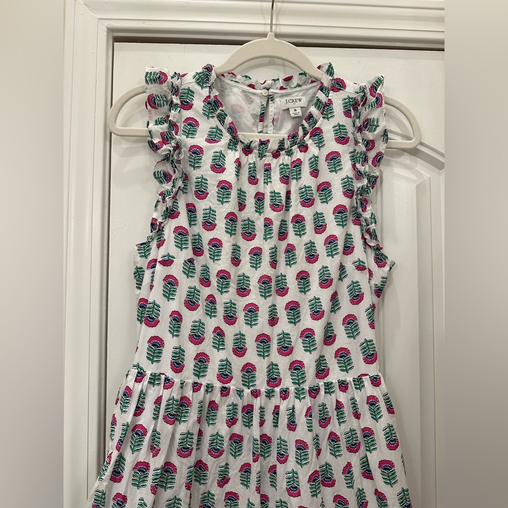 J. Crew Ruffled Floral Dress 8 - Picture 3 of 12
